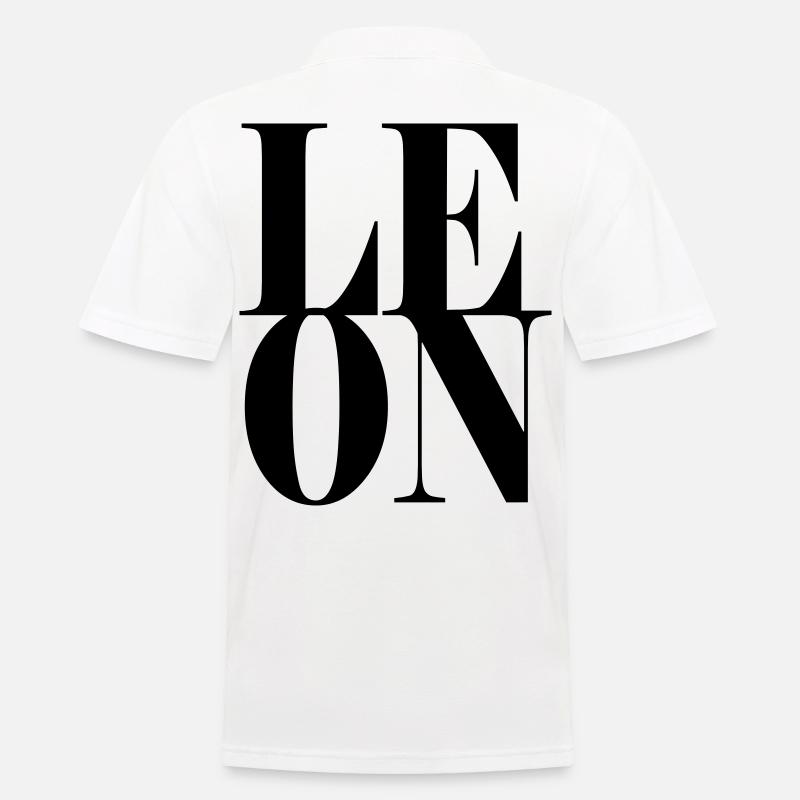 Leon Name Vorname Moderne Schrift Wort Art - Männer Poloshirt - Weiß