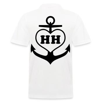 Ancre + coeur HH 1c - Polo Homme - blanc - Dos - Kai (181cm)