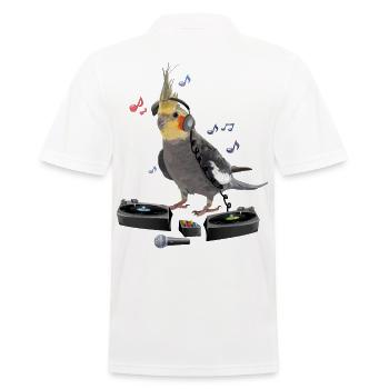 Nymphenkakadu - Männer Poloshirt - Weiß - Hinten - Kai (181cm)