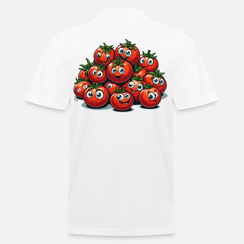 Tomaten Tomate lustig witzig Geschenk - Männer Poloshirt - Weiß