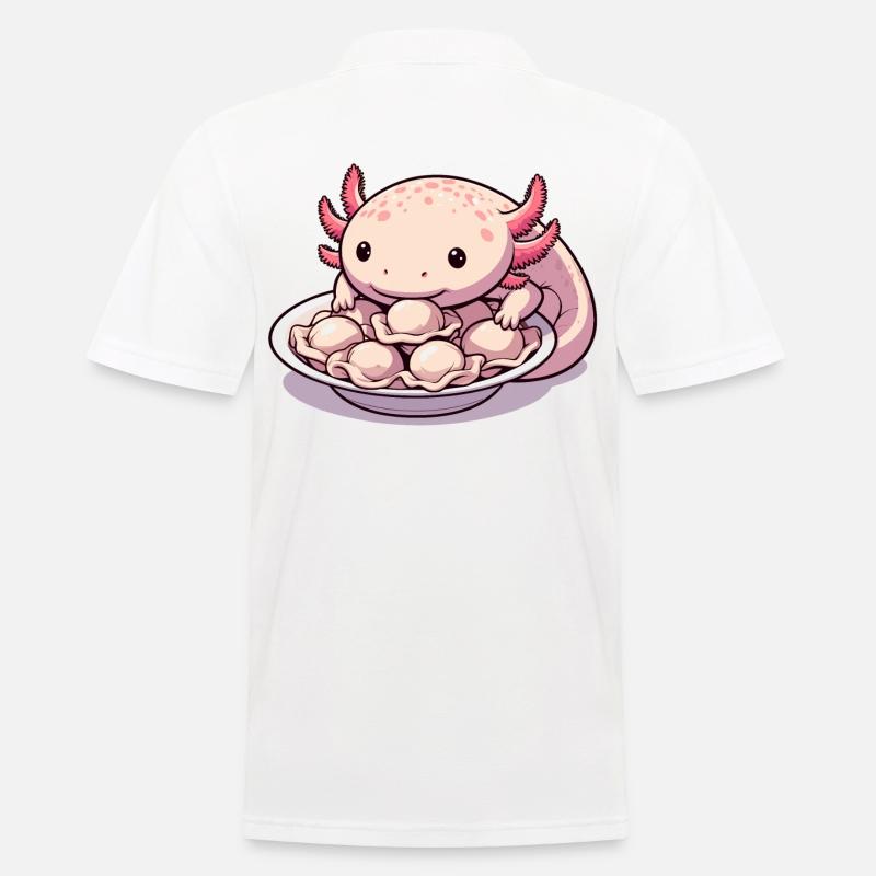 Axolotl Pelmeni süß Geschenk - Männer Poloshirt - Weiß