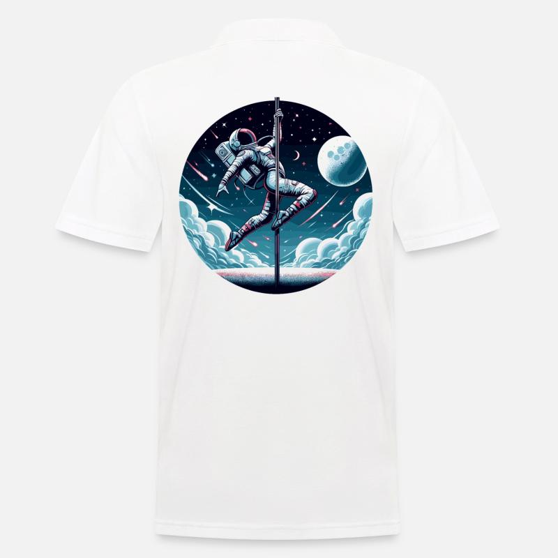 Pole Dance Astronautin Poledance Geschenk - Männer Poloshirt - Weiß