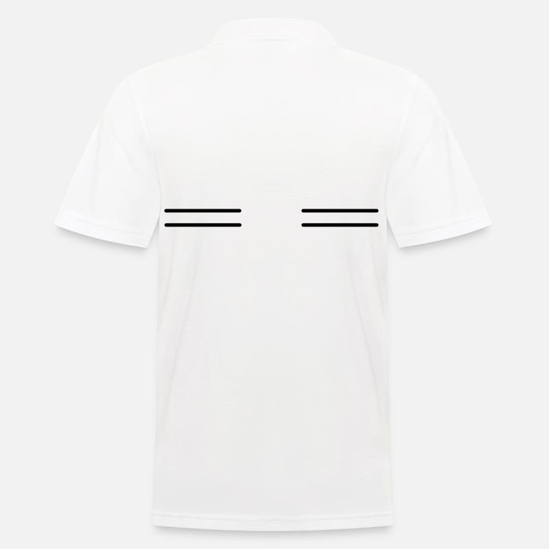 Zwei doppel Striche - Männer Poloshirt - Weiß