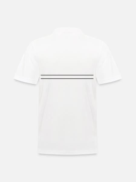 Zwei Striche - Männer Poloshirt - Weiß