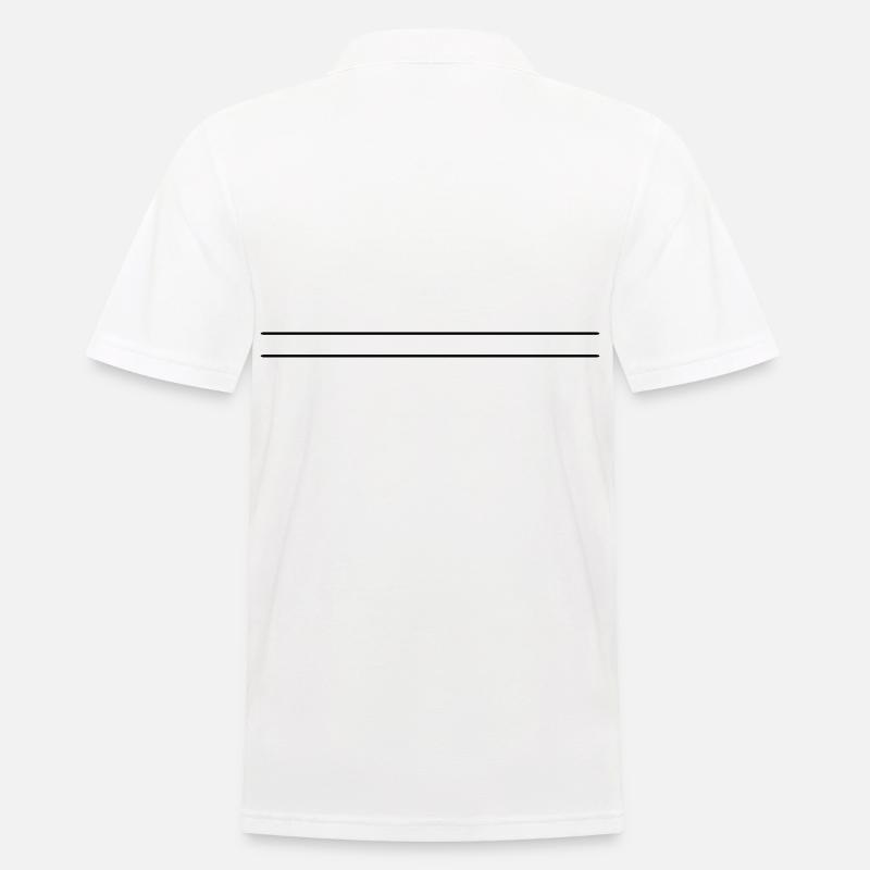 Zwei Striche - Männer Poloshirt - Weiß