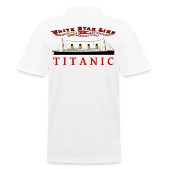 TITANIC Kreation Louis RUNEMBERG © Adagp - Männer Poloshirt - Weiß - Hinten - Kai (181cm)