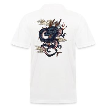 Drache Japan China Stil Drachen Design Asiatisch - Männer Poloshirt - Weiß - Hinten - Kai (181cm)