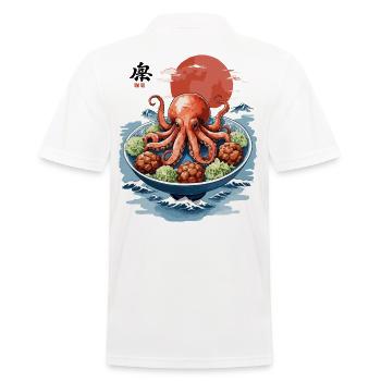 Poulpe Ramen Ukiyo-E Japon Vintage Anime Art - Polo Homme - blanc - Dos - Kai (181cm)