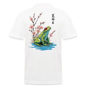 Vintage Ukiyo-E Frosch Japanische Retro Kunst - Männer Poloshirt - Weiß - Hinten - Kai (181cm)