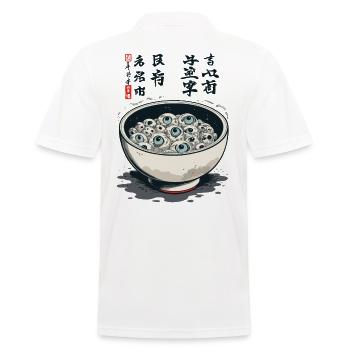 Yokai Ramen Ukiyo-E Horreur Kanji Design - Polo Homme - blanc - Dos - Kai (181cm)