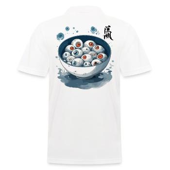 Augapfel Ramen Ukiyo-E Okkult Japan Kunst - Männer Poloshirt - Weiß - Hinten - Kai (181cm)