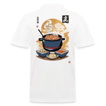 Japanischer Ukiyo-E Food leckere Vintage Aesthetic - Männer Poloshirt - Weiß - Hinten - Kai (181cm)