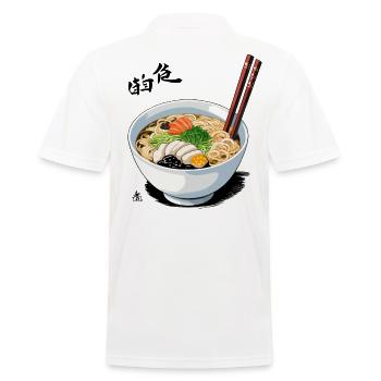 Vintage Japan Ramen Miso Udon Suppe Streetwear - Männer Poloshirt - Weiß - Hinten - Kai (181cm)