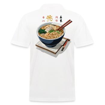 Japan Streetwear Ramen Miso Udon leckeres Design - Männer Poloshirt - Weiß - Hinten - Kai (181cm)