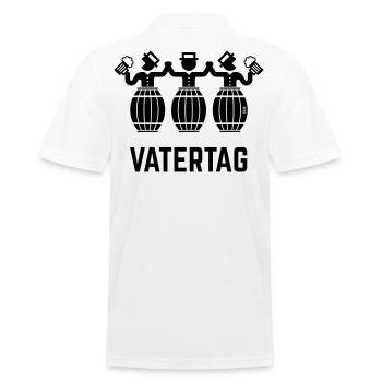 Vatertag Bierfässer (Bier / Männertag / Black) - Männer Poloshirt - Weiß - Hinten - Kai (181cm)