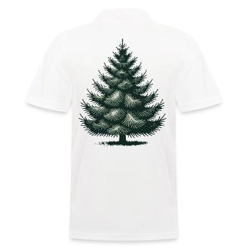 Weihnachtlicher Tannenbaum Illustration - Männer Poloshirt - Weiß - Hinten - Kai (181cm)