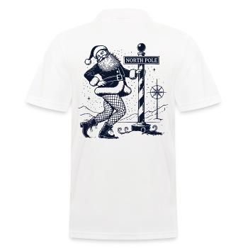 Lustiger Weihnachten Pole Dance am Nordpol Spaß - Männer Poloshirt - Weiß - Hinten - Kai (181cm)