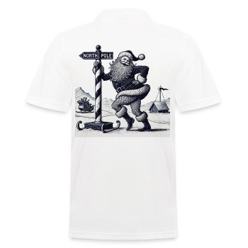 Drôle Père Noël Pole Dance Noël - Polo Homme - blanc - Dos - Kai (181cm)