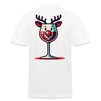 Conception de verre à vin de renne festif - Polo Homme - blanc - Dos - Kai (181cm)