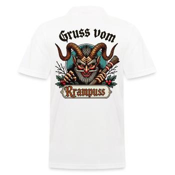 Salutation de la tradition de Noël de la légende de Krampus - Polo Homme - blanc - Dos - Kai (181cm)