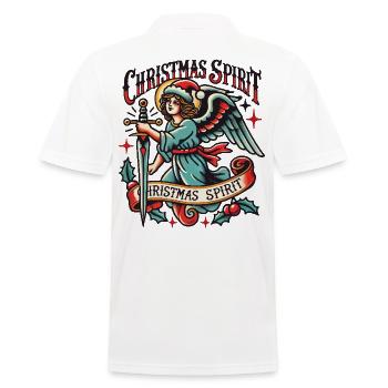 de Noël Ange Tatouage Streetwear Esthétique - Polo Homme - blanc - Dos - Kai (181cm)