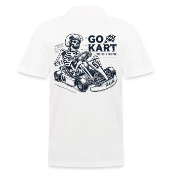 Karting à l’os style vintage - Polo Homme - blanc - Dos - Kai (181cm)