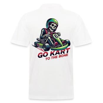 Go-Kart Skeleton - Men's Polo Shirt - white - Back - Kai (181cm)