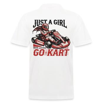 Une fille qui aime le kart style rétro - Polo Homme - blanc - Dos - Kai (181cm)