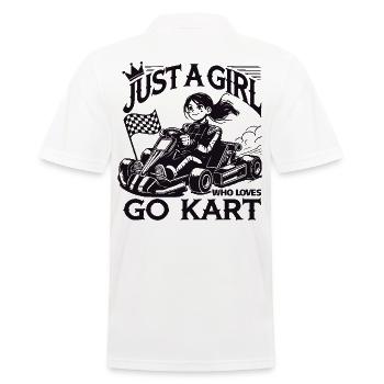 Les filles qui aiment le karting - Polo Homme - blanc - Dos - Kai (181cm)