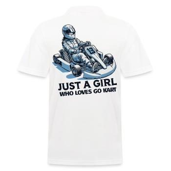 Fille qui aime les courses de karting - Polo Homme - blanc - Dos - Kai (181cm)