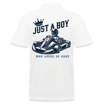 Un garçon qui aime le karting - Polo Homme - blanc - Dos - Kai (181cm)