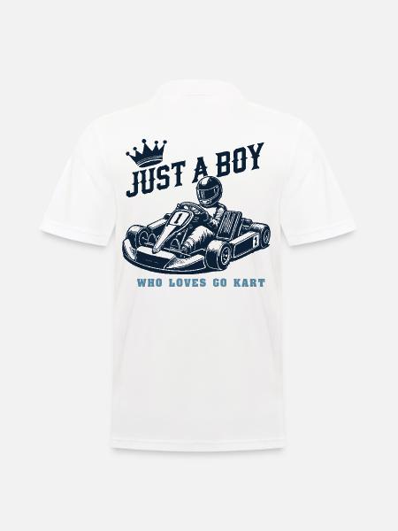 En dreng, der elsker gokart - Herre poloshirt - hvid