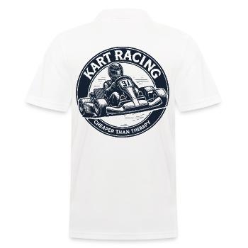 Les courses de karting moins chères que la thérapie - Polo Homme - blanc - Dos - Kai (181cm)