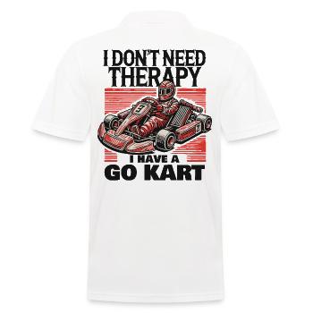 Je n’ai pas besoin de thérapie, j’ai un kart - Polo Homme - blanc - Dos - Kai (181cm)