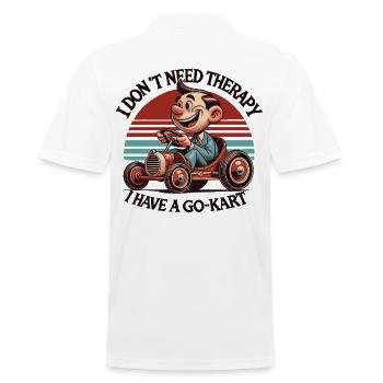 Je n’ai pas besoin de thérapie, j’ai un kart - Polo Homme - blanc - Dos - Kai (181cm)