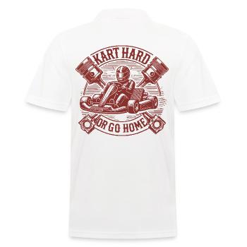 Kart dur ou rentrez à la maison Go-Kart Design - Polo Homme - blanc - Dos - Kai (181cm)