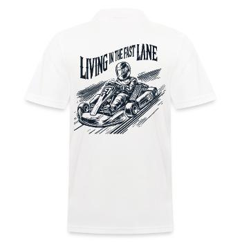 Vivez sur la voie rapide avec le karting - Polo Homme - blanc - Dos - Kai (181cm)