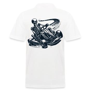 Le skeleton dans l’aventure d’une course de karting - Polo Homme - blanc - Dos - Kai (181cm)