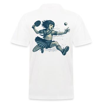 Joueur de tennis de table rétro anime - Polo Homme - blanc - Dos - Kai (181cm)