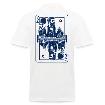 Carte à jouer de tennis de table rétro look vintage - Polo Homme - blanc - Dos - Kai (181cm)