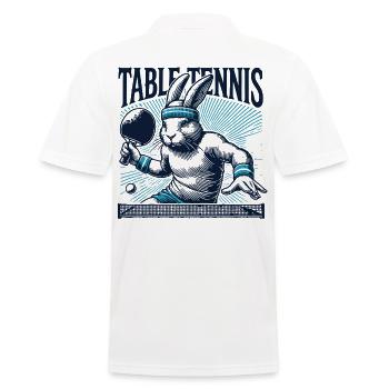 Bunny Vintage Retro Table Tennis Champion Design - Polo Homme - blanc - Dos - Kai (181cm)