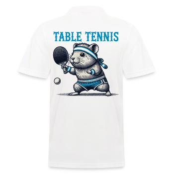 Hamster Retro Vintage Table Tennis Fan Design - Polo Homme - blanc - Dos - Kai (181cm)