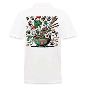 Nouilles Ramen Japonais Streetwear Sushi Art - Polo Homme - blanc - Dos - Kai (181cm)