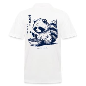 Japon Anime Streetwear Raton laveur Ramen Rétro Kawaii - Polo Homme - blanc - Dos - Kai (181cm)