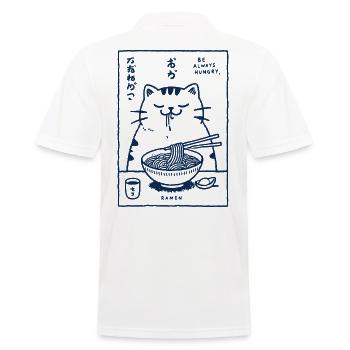 Ramen Nudeln Kawaii Katzenliebhaber Retro Japan - Männer Poloshirt - Weiß - Hinten - Kai (181cm)