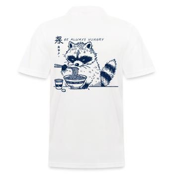 Ramen Nouilles Kawaii Raton laveur Anime Streetwear - Polo Homme - blanc - Dos - Kai (181cm)