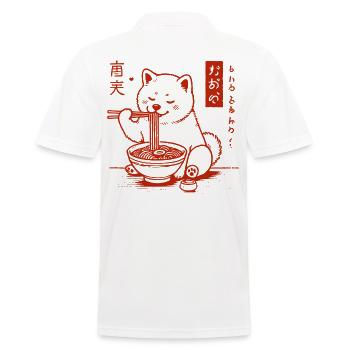 Shiba Hund Ramen Liebhaber Kawaii Japan Retro - Männer Poloshirt - Weiß - Hinten - Kai (181cm)