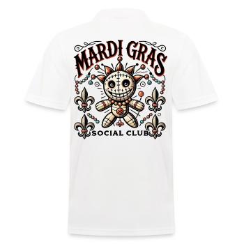 Mardi Gras Voodoo Doll Social Club - Polo Homme - blanc - Dos - Kai (181cm)