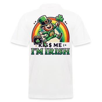 Saint-Patrick Embrasse-moi Je suis Irlandais - Polo Homme - blanc - Dos - Kai (181cm)