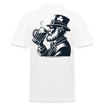 St. Patrick's Day Irischer Zwerg Mit Bier - Männer Poloshirt - Weiß - Hinten - Kai (181cm)